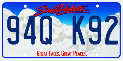 SD license plate 94QK92