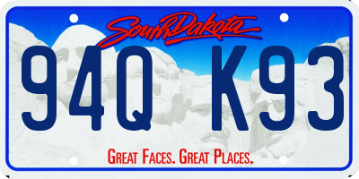 SD license plate 94QK93