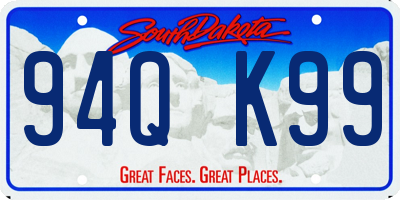 SD license plate 94QK99