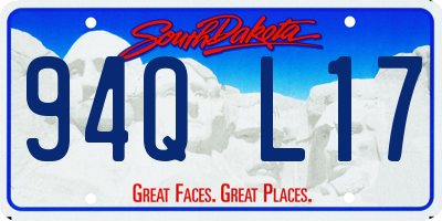 SD license plate 94QL17