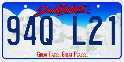 SD license plate 94QL21