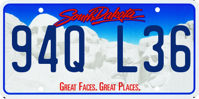 SD license plate 94QL36