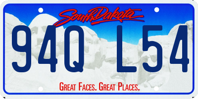 SD license plate 94QL54