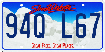 SD license plate 94QL67