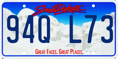 SD license plate 94QL73