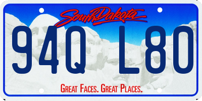 SD license plate 94QL80