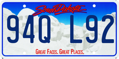 SD license plate 94QL92