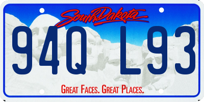 SD license plate 94QL93