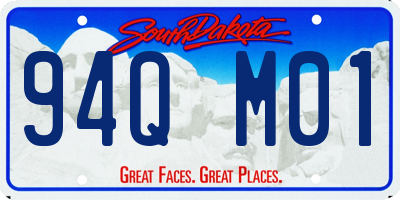 SD license plate 94QM01