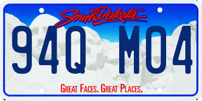 SD license plate 94QM04