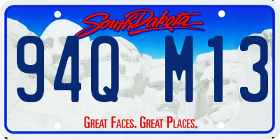 SD license plate 94QM13