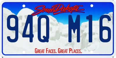 SD license plate 94QM16