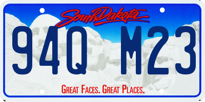 SD license plate 94QM23