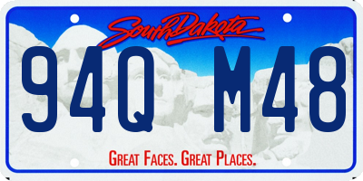 SD license plate 94QM48