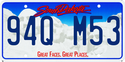 SD license plate 94QM53
