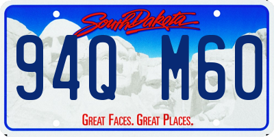 SD license plate 94QM60