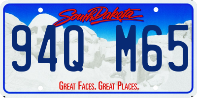 SD license plate 94QM65