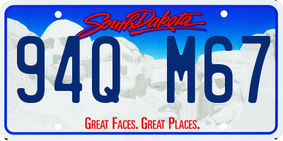 SD license plate 94QM67