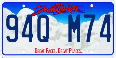 SD license plate 94QM74