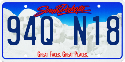 SD license plate 94QN18