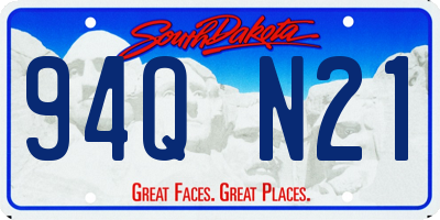 SD license plate 94QN21