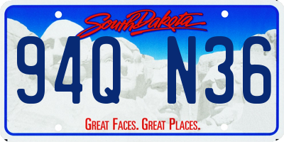 SD license plate 94QN36