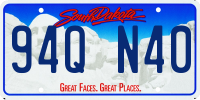 SD license plate 94QN40
