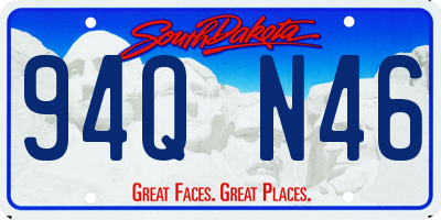 SD license plate 94QN46