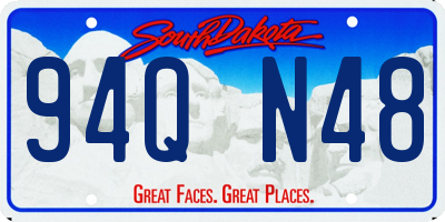 SD license plate 94QN48
