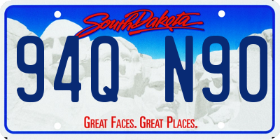 SD license plate 94QN90