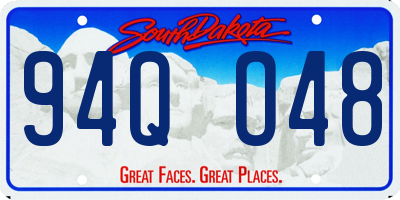 SD license plate 94QO48