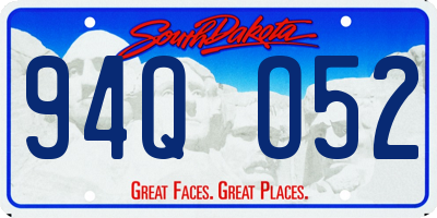 SD license plate 94QO52