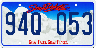 SD license plate 94QO53
