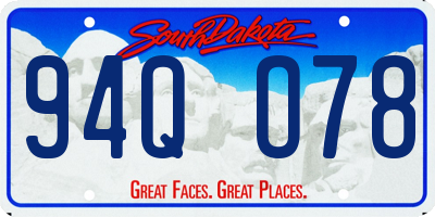 SD license plate 94QO78