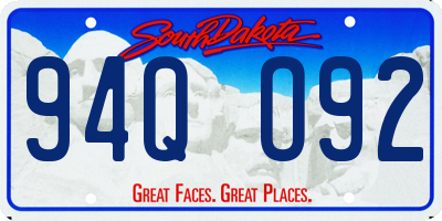 SD license plate 94QO92