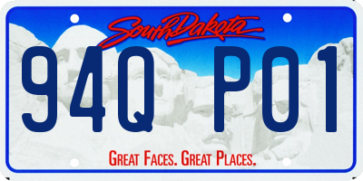 SD license plate 94QP01