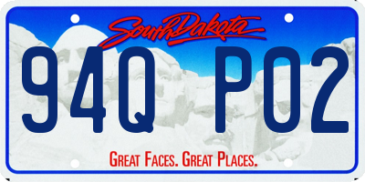 SD license plate 94QP02