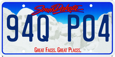 SD license plate 94QP04