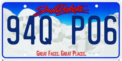 SD license plate 94QP06