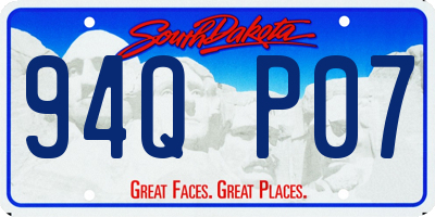 SD license plate 94QP07