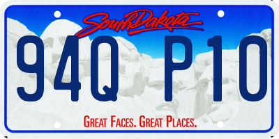 SD license plate 94QP10