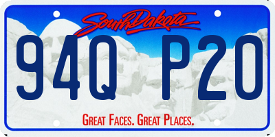 SD license plate 94QP20