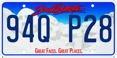 SD license plate 94QP28
