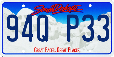 SD license plate 94QP33