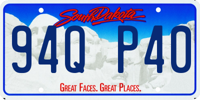 SD license plate 94QP40