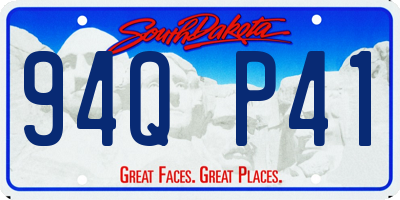 SD license plate 94QP41