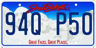 SD license plate 94QP50
