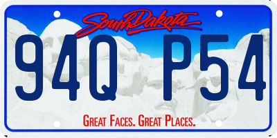 SD license plate 94QP54
