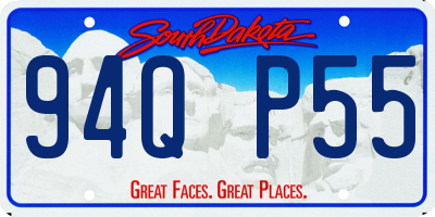 SD license plate 94QP55