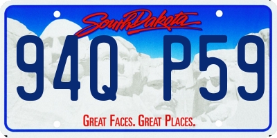 SD license plate 94QP59